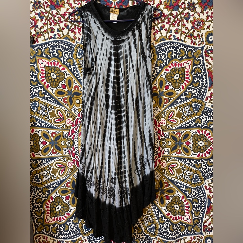 Vintage Women’s Boho Tie Dye Dress OSFM
